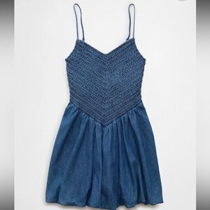 American Eagle Outfitters Light Blue Smocked Dress